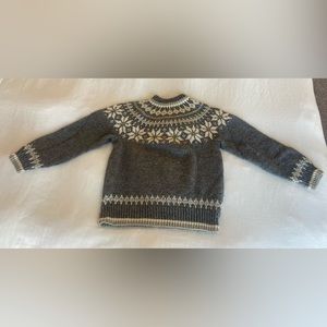 Grey Fair Isle Wool Sweater
